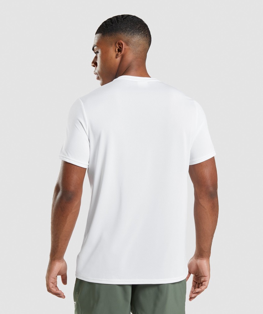 White Men's Gymshark Arrival Regular Fit T-Shirts | USA-37296