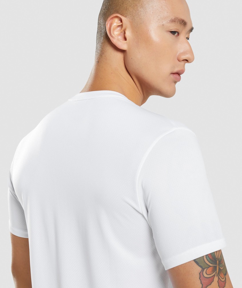 White Men's Gymshark Arrival T-Shirts | USA-63518