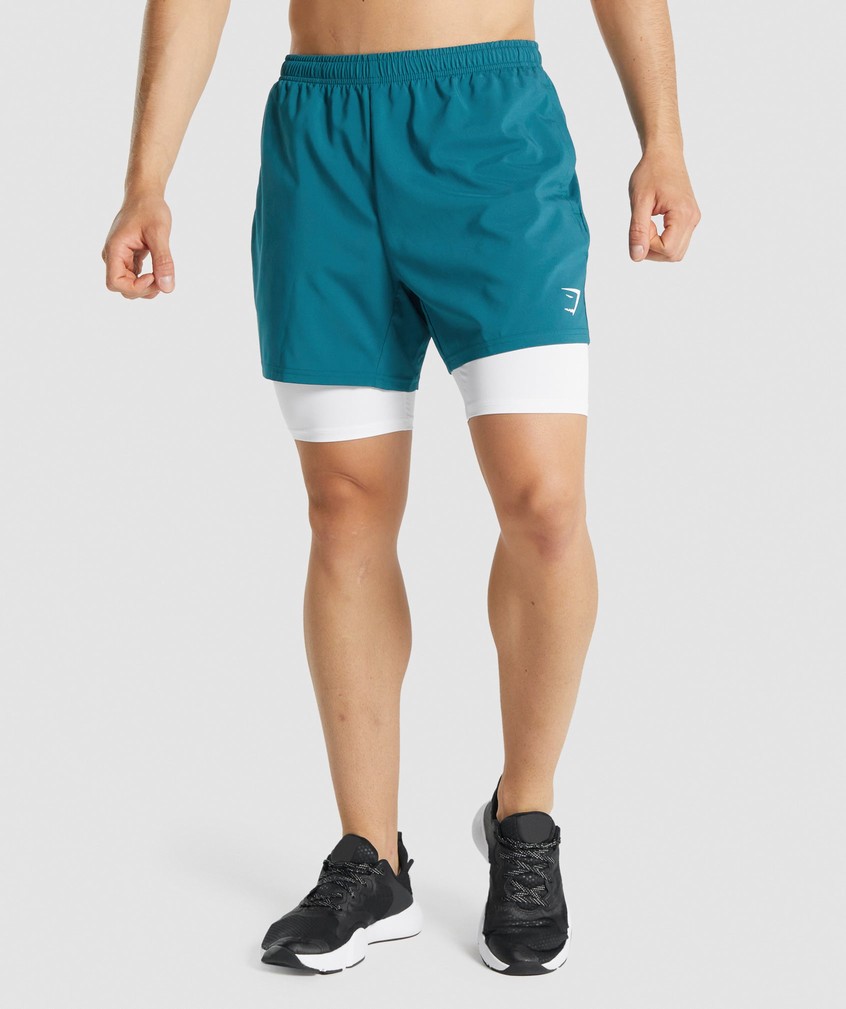 White Men's Gymshark Element Baselayer Shorts | USA-27968