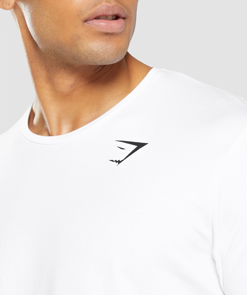 White Men's Gymshark Essential T-Shirts | USA-84012