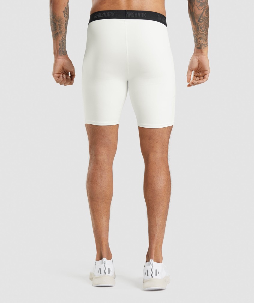 White Men's Gymshark Steve Cook Baselayer Shorts | USA-79502