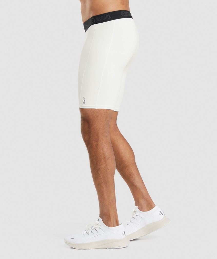 White Men's Gymshark Steve Cook Baselayer Shorts | USA-79502