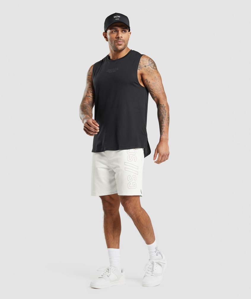 White Men's Gymshark Steve Cook Mesh Shorts | USA-10579