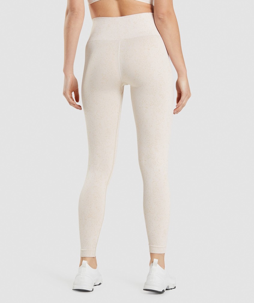 White Women's Gymshark Adapt Fleck Seamless Leggings | USA-90412