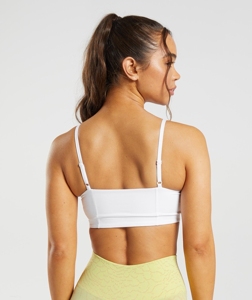 White Women's Gymshark Legacy Bandeau Bra | USA-12956