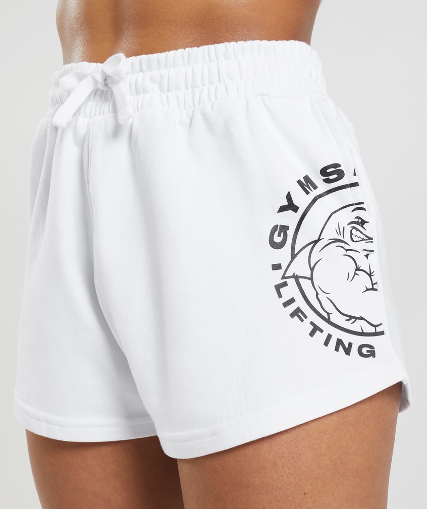 White Women's Gymshark Legacy Shorts | USA-53419