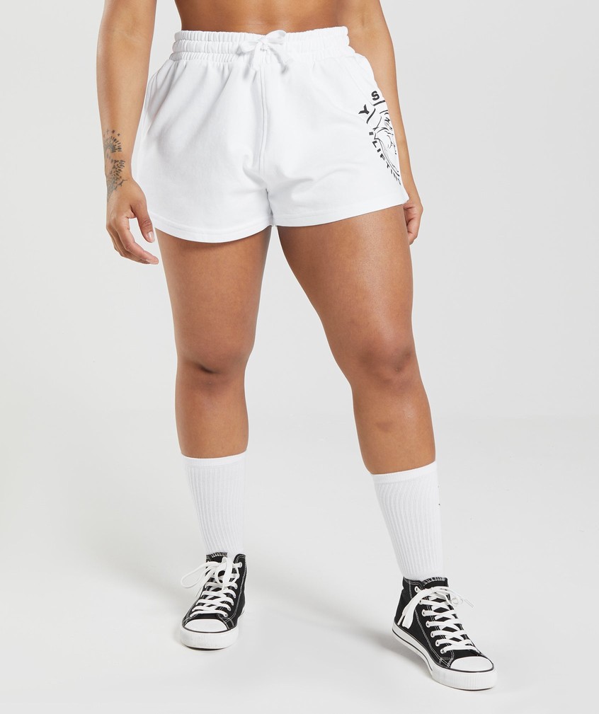 White Women\'s Gymshark Legacy Shorts | USA-53419