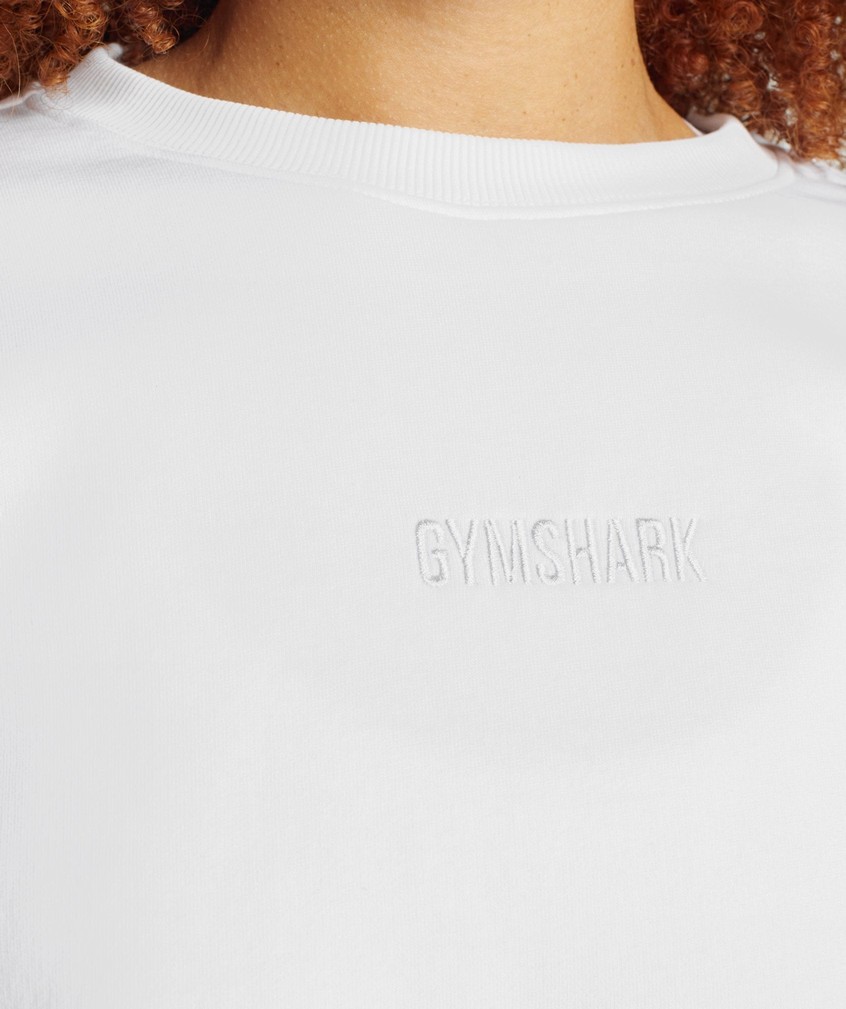 White Women's Gymshark Pulse Pullover | USA-25694