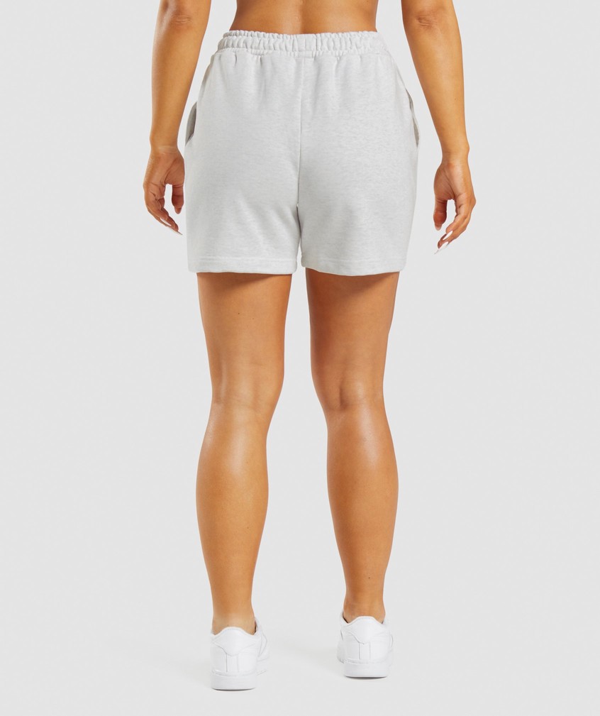 White Women's Gymshark Rest Day Sweats Shorts | USA-39867