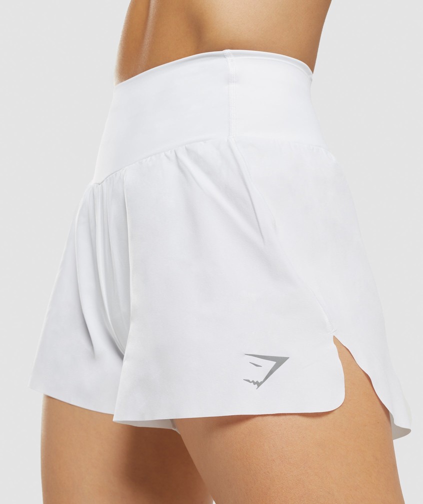 White Women's Gymshark Speed Shorts | USA-51234