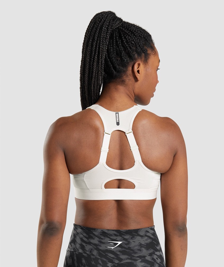 White Women's Gymshark Speed Sports Bra | USA-83056