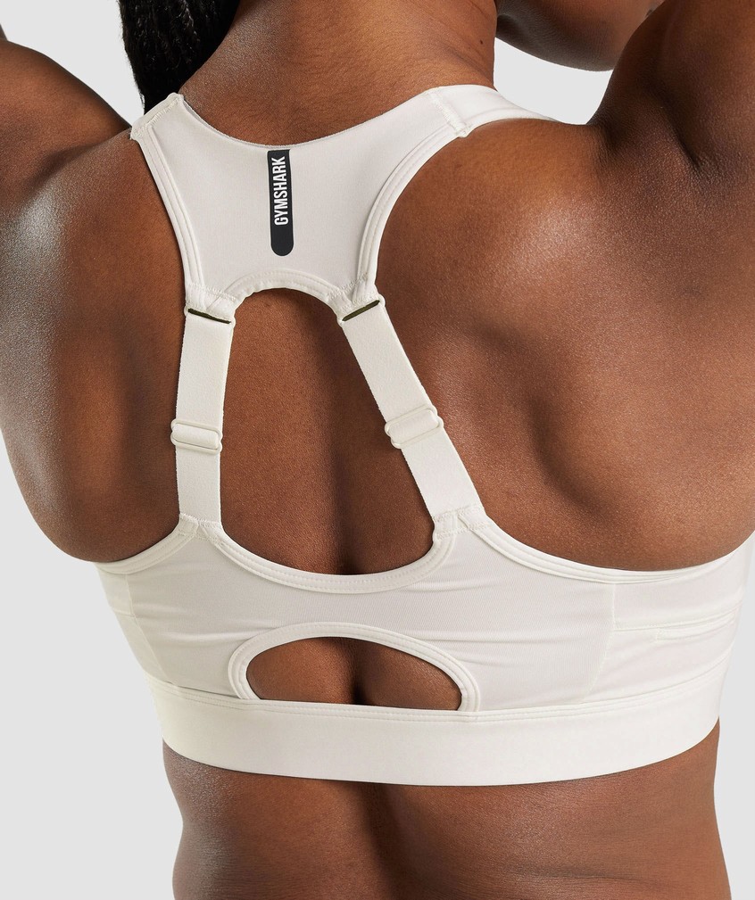 White Women's Gymshark Speed Sports Bra | USA-83056