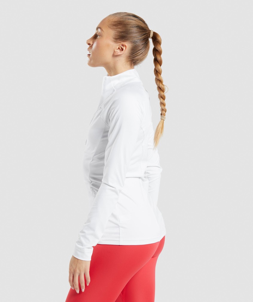 White Women's Gymshark Training Jackets | USA-27159