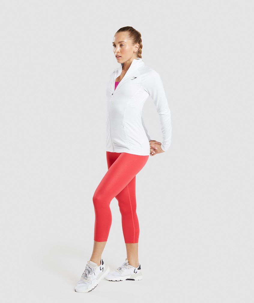 White Women's Gymshark Training Jackets | USA-27159