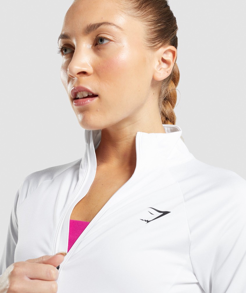 White Women's Gymshark Training Jackets | USA-27159