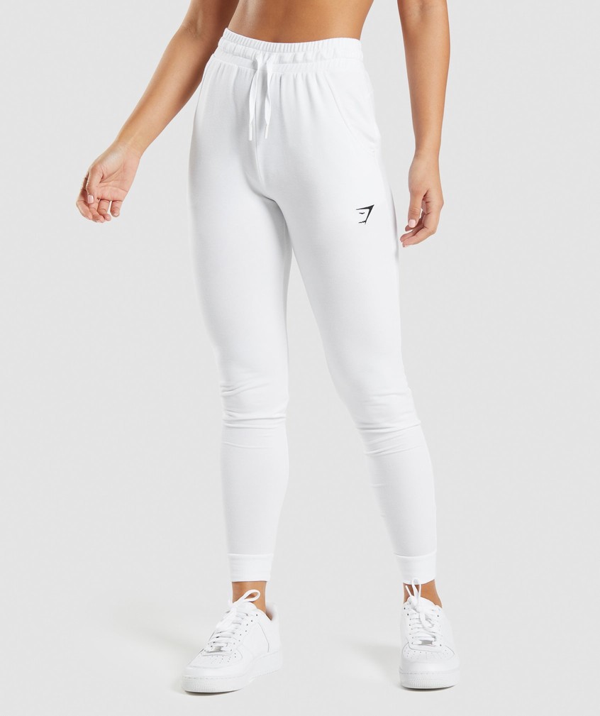 White Women\'s Gymshark Training Pippa Joggers | USA-95876