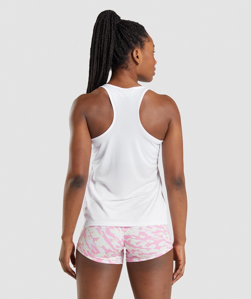 White Women's Gymshark Training Vest | USA-05268