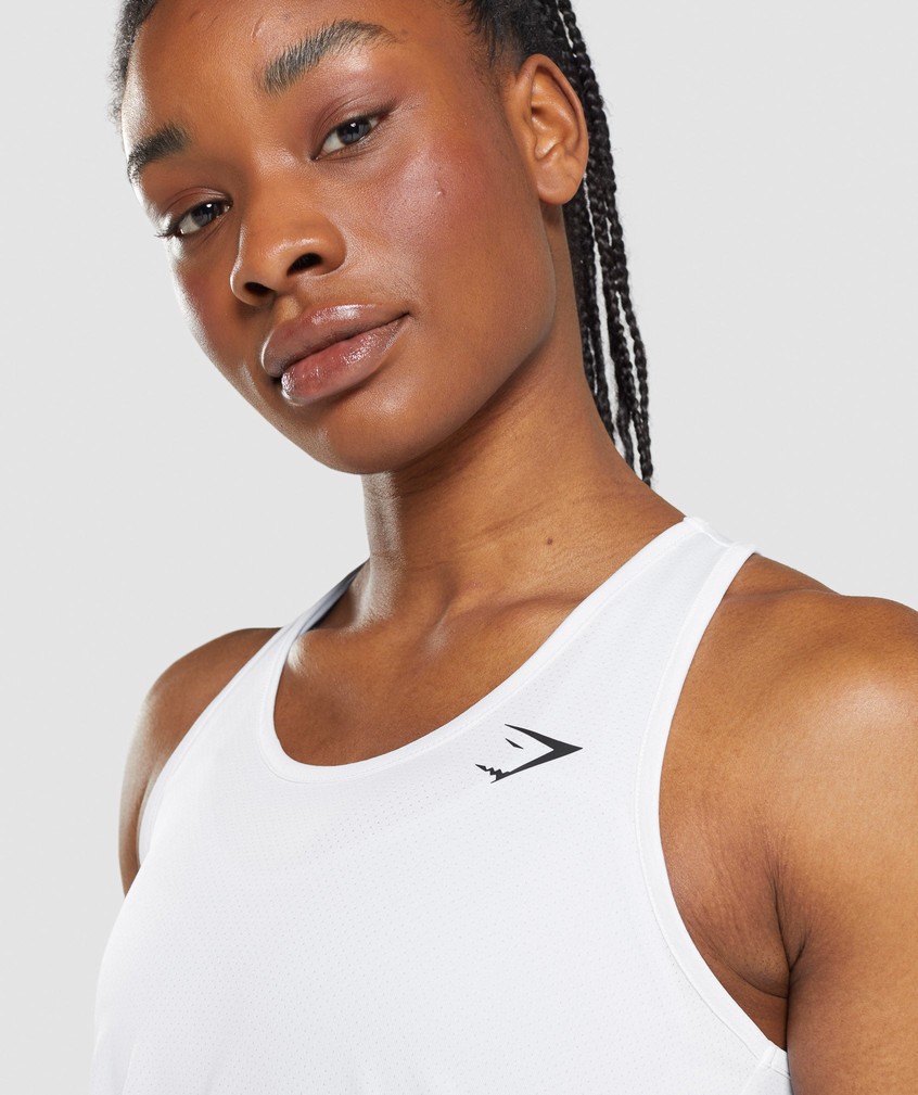 White Women's Gymshark Training Vest | USA-05268