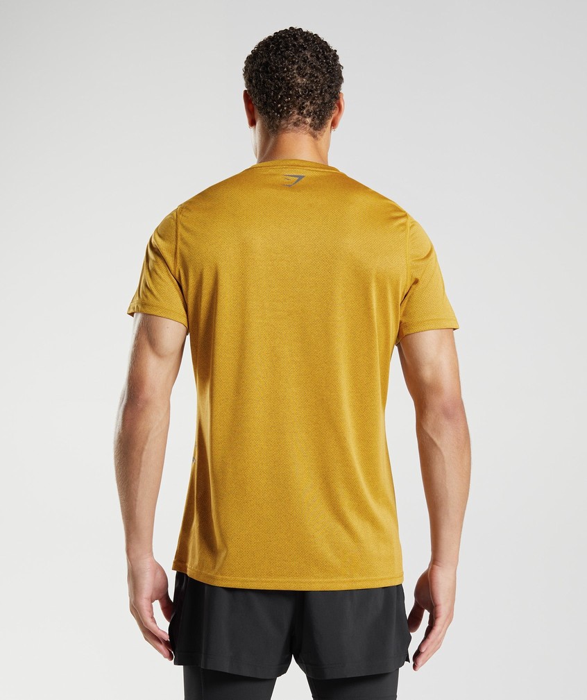 Yellow / Black Men's Gymshark Sport T-Shirts | USA-19057