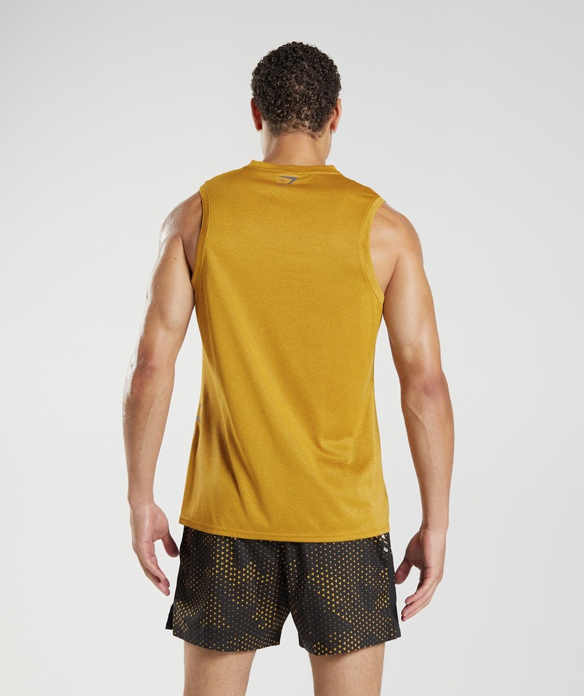 Yellow / Black Men's Gymshark Sport Tank | USA-02379