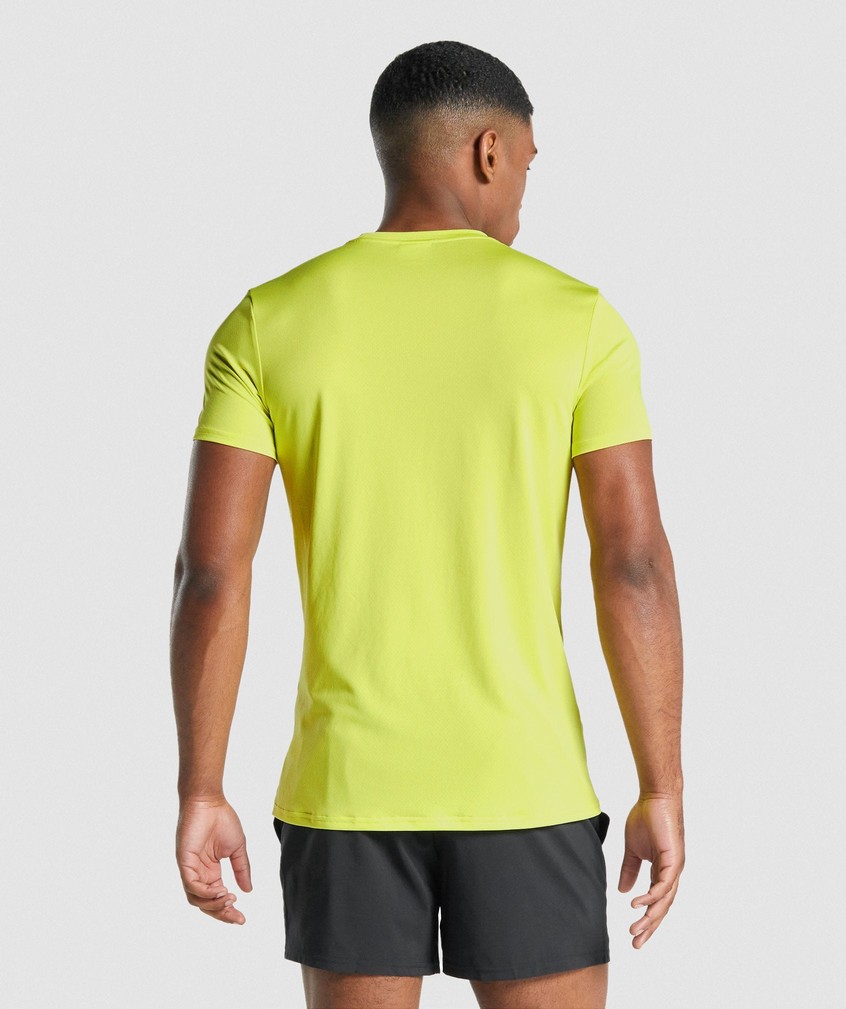 Yellow Men's Gymshark Arrival Graphic T-Shirts | USA-01964