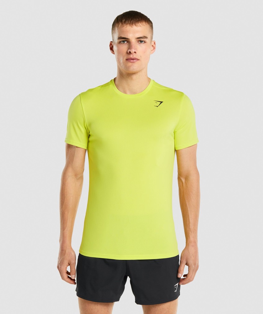 Yellow Men\'s Gymshark Arrival T-Shirts | USA-23906