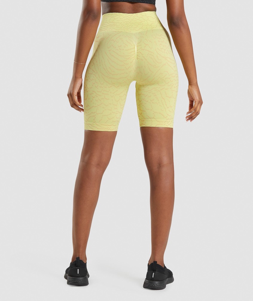 Yellow Women's Gymshark Adapt Animal Seamless Cycling Shorts | USA-76531