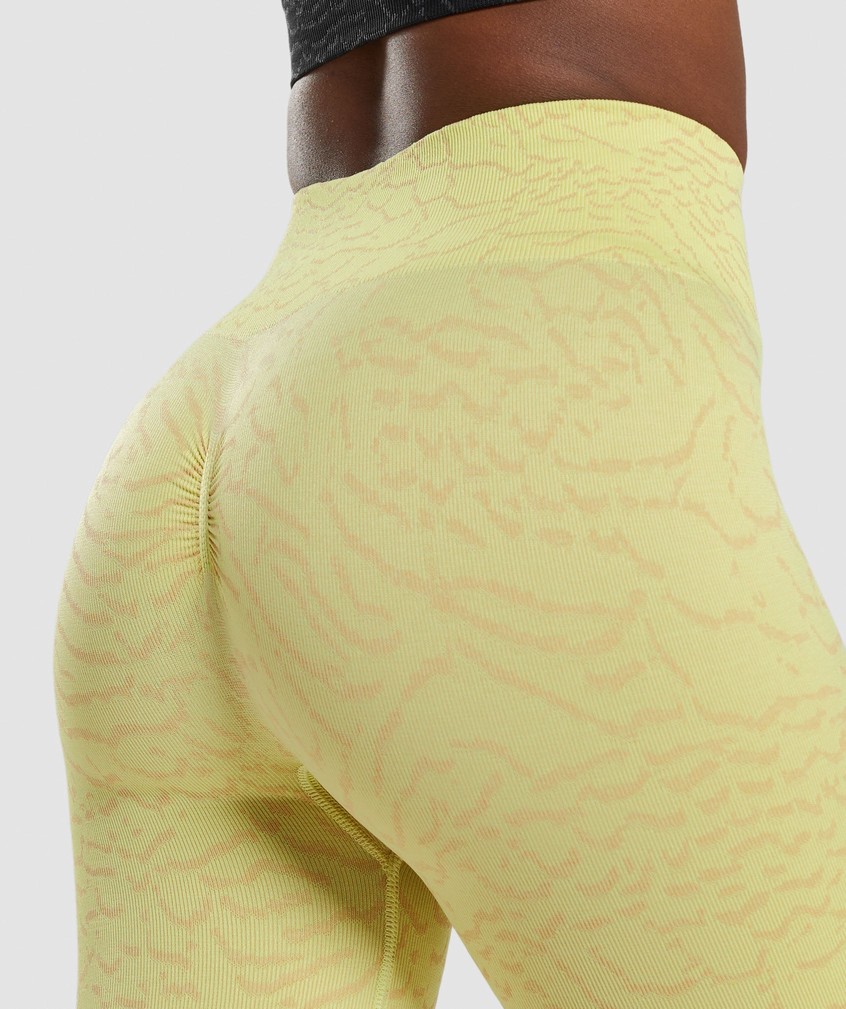 Yellow Women's Gymshark Adapt Animal Seamless Cycling Shorts | USA-76531