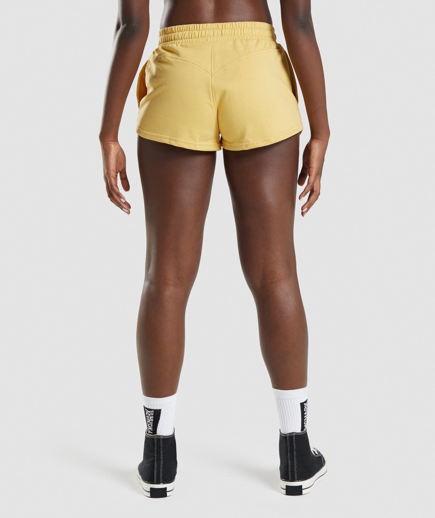 Yellow Women's Gymshark Legacy Graphic Shorts | USA-57069