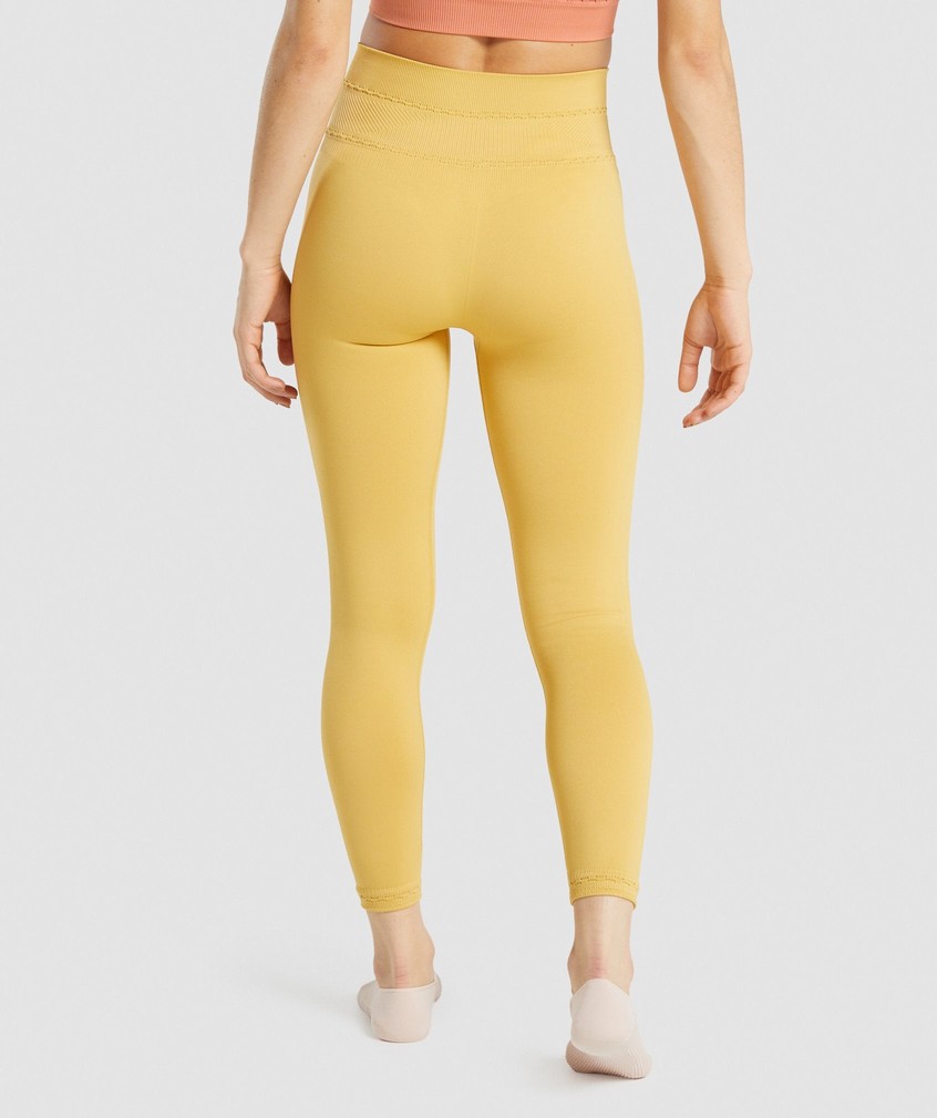 Yellow Women's Gymshark Studio Leggings | USA-14962