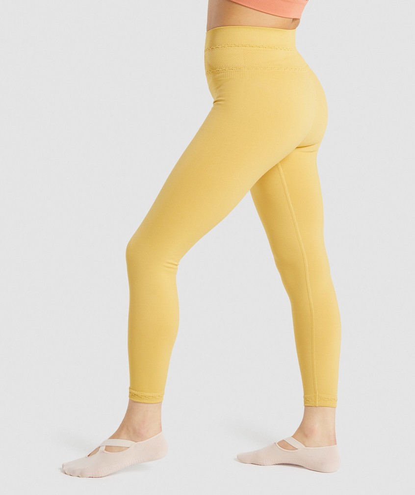 Yellow Women's Gymshark Studio Leggings | USA-14962