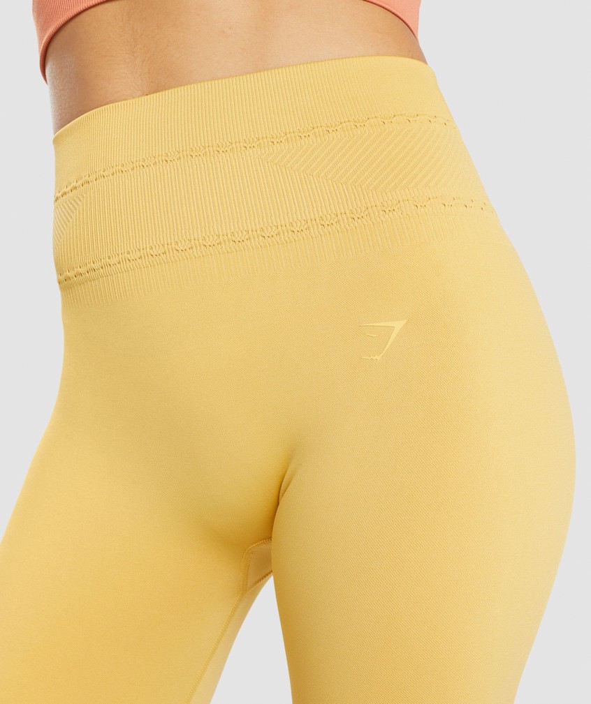 Yellow Women's Gymshark Studio Leggings | USA-14962