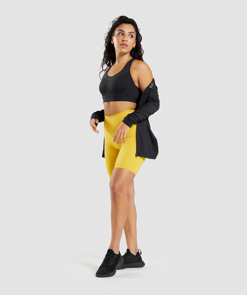 Yellow Women's Gymshark Training Cycling Shorts | USA-16549