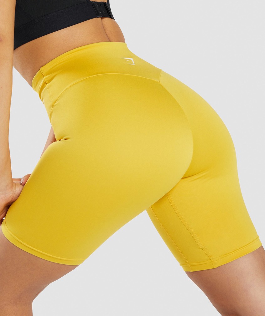 Yellow Women's Gymshark Training Cycling Shorts | USA-16549