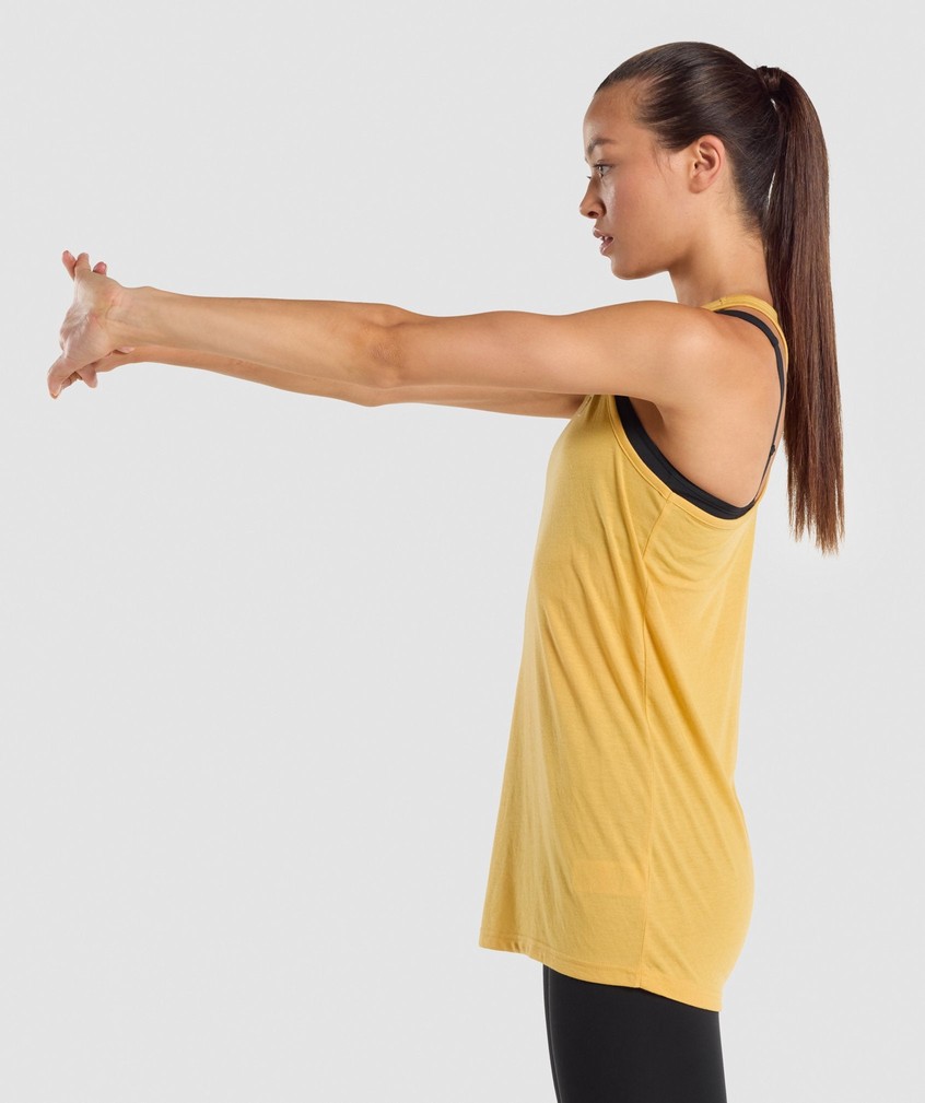 Yellow Women's Gymshark Training Oversized Vest | USA-95647