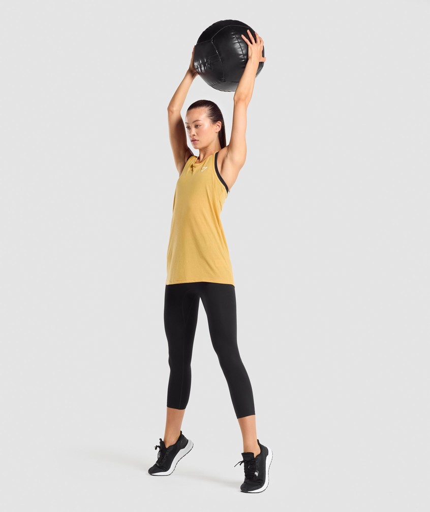 Yellow Women's Gymshark Training Oversized Vest | USA-95647